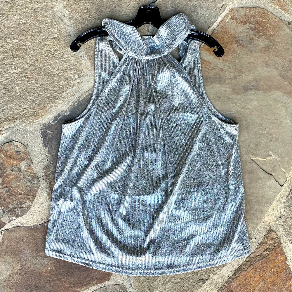 NWT Bishop + Young sleeveless metallic top